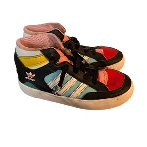 Adidas Kids' Hardcourt Multicolor High-Top Sneakers-Size 10